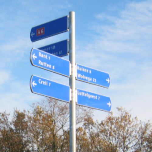 Road direction signs